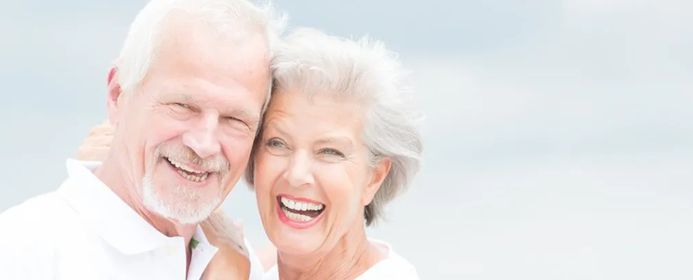 Couple smiling